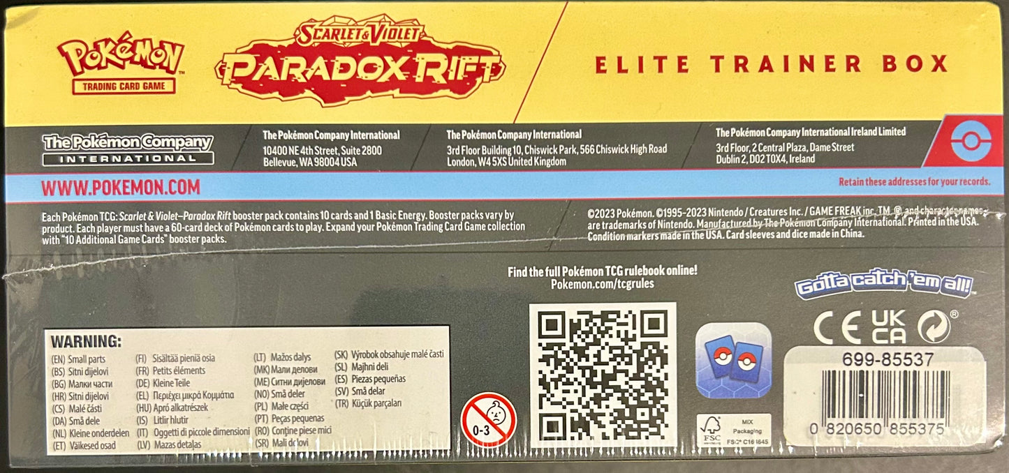 Pokémon TCG: Scarlet & Violet-Paradox Rift Pokémon Center Elite Trainer Box (Roaring Moon)